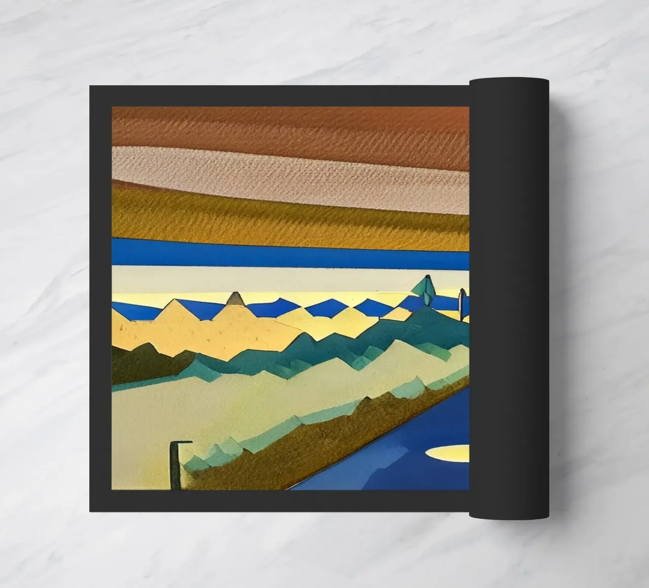 Excursion_landscape_18 doormat by Abstract Art by LK