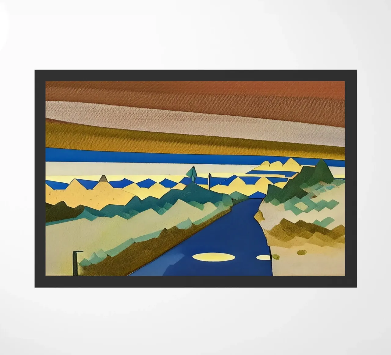 Excursion_landscape_18 doormat by Abstract Art by LK