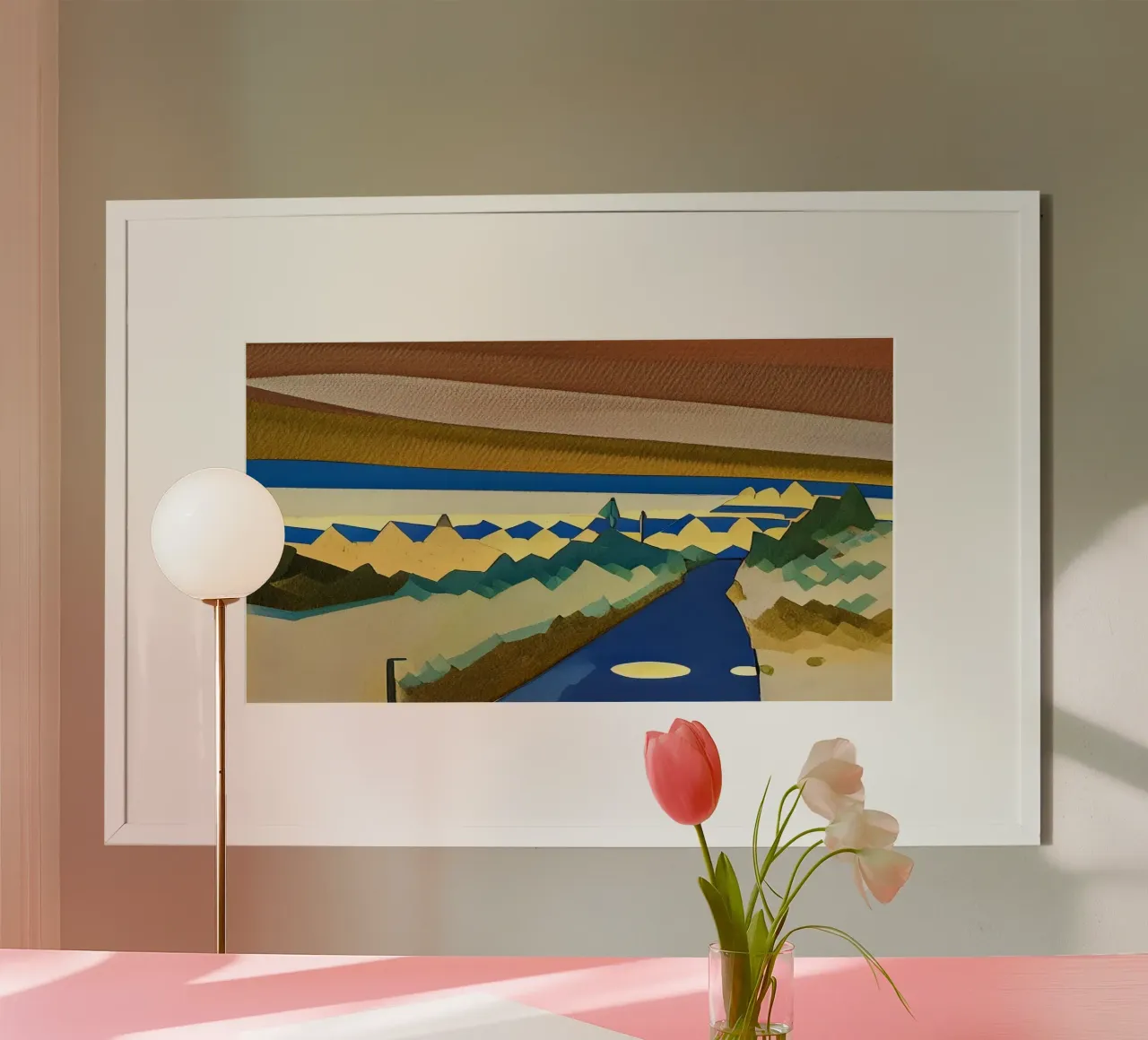 Excursion_landscape_18 poster with aluminum frame by Abstract Art by LK