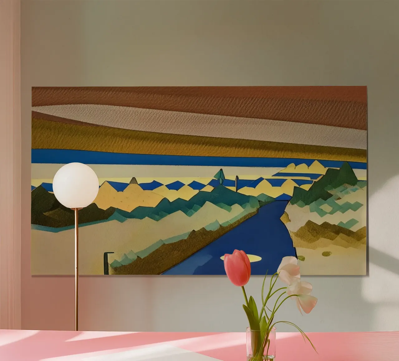 Excursion_landscape_18 poster with aluminum frame by Abstract Art by LK