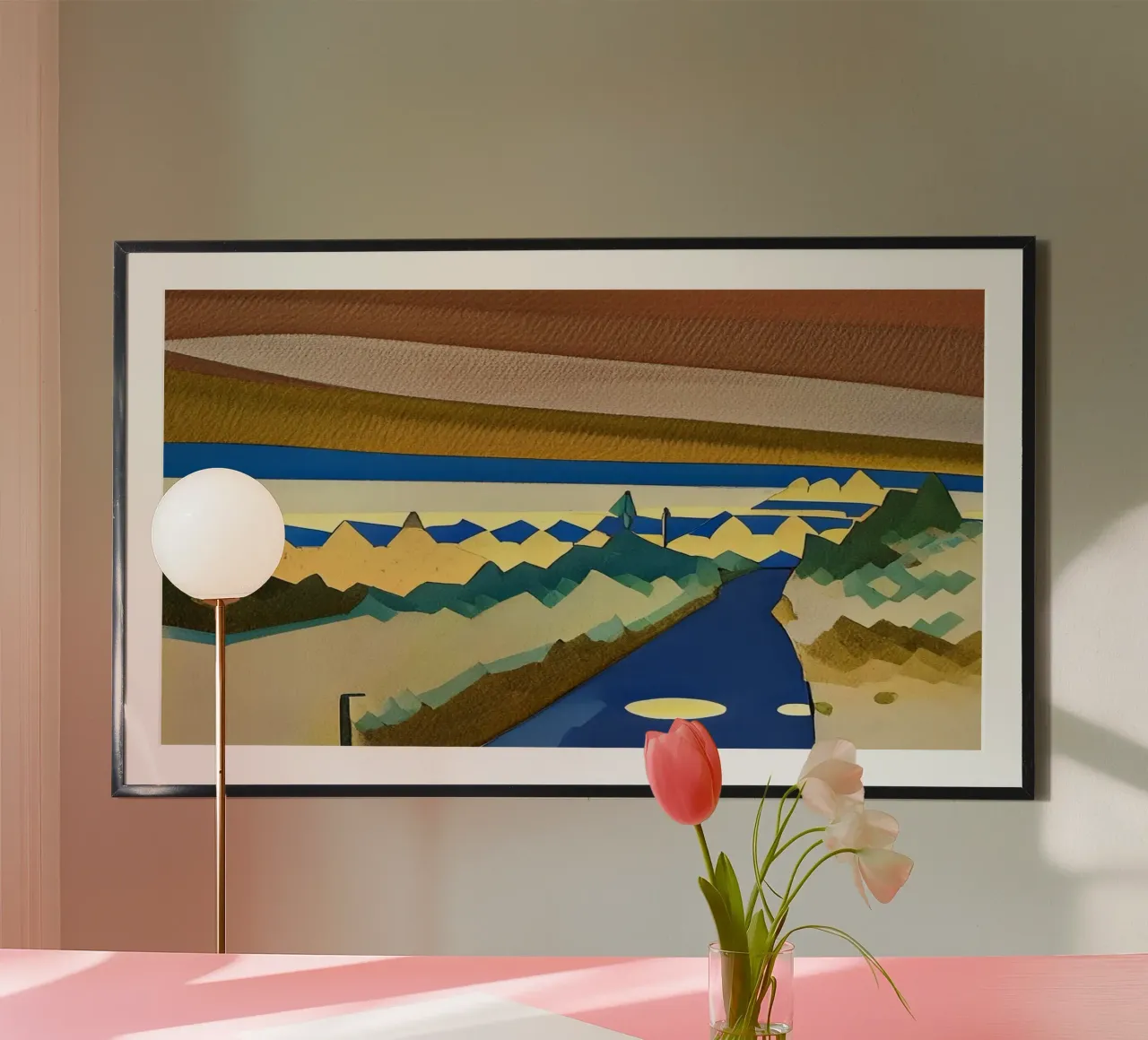 Excursion_landscape_18 poster with aluminum frame by Abstract Art by LK