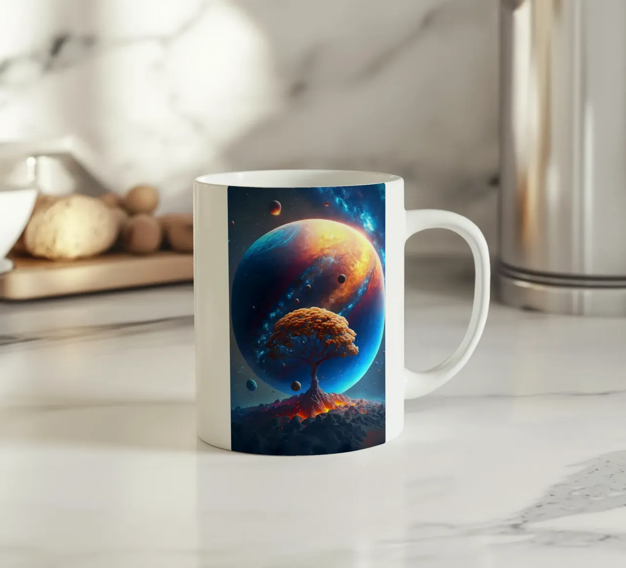 Albero cosmico della vita tazza in ceramica da Mikesell