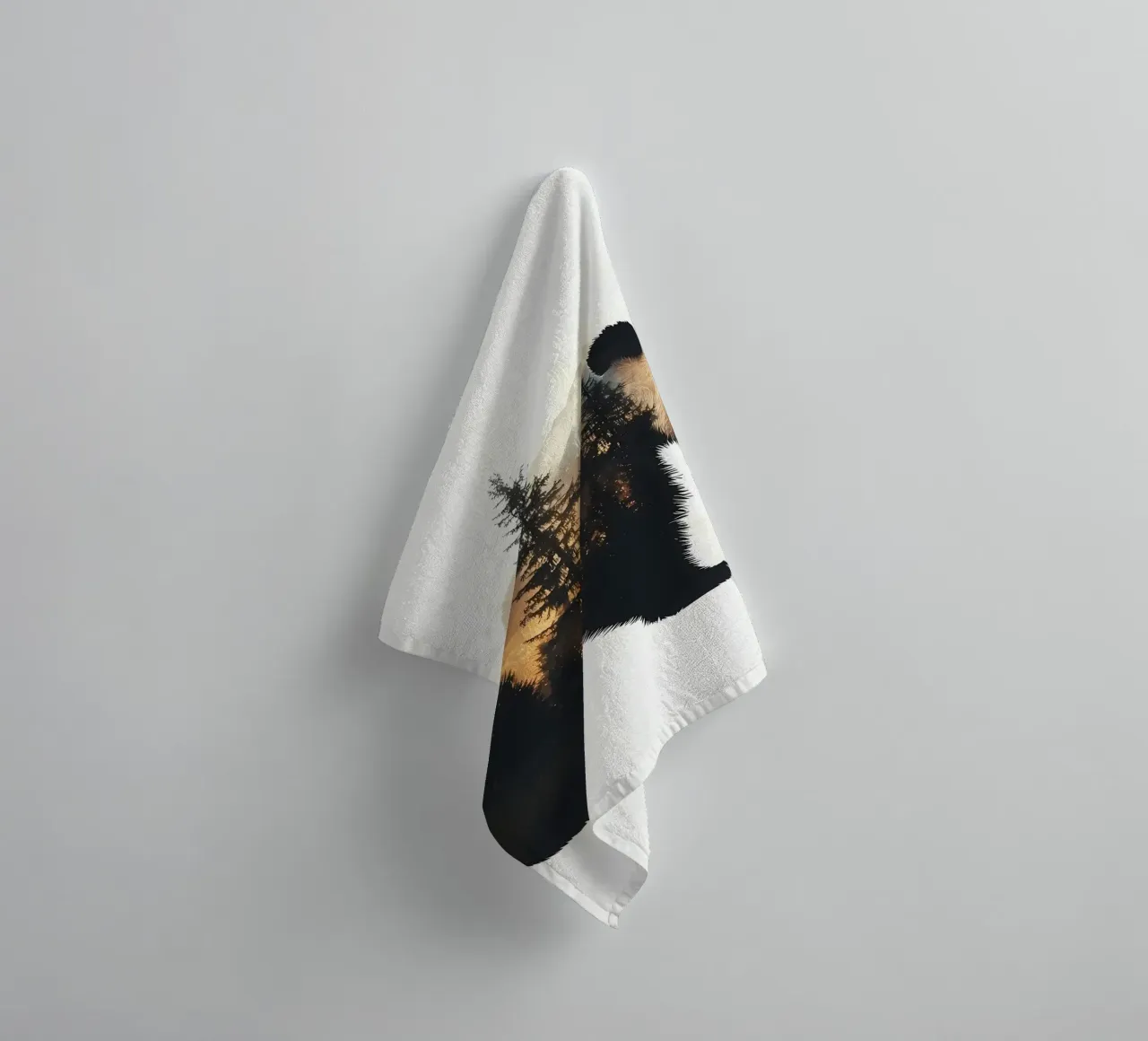 Landschap pandaberg badhanddoek van Ginnery