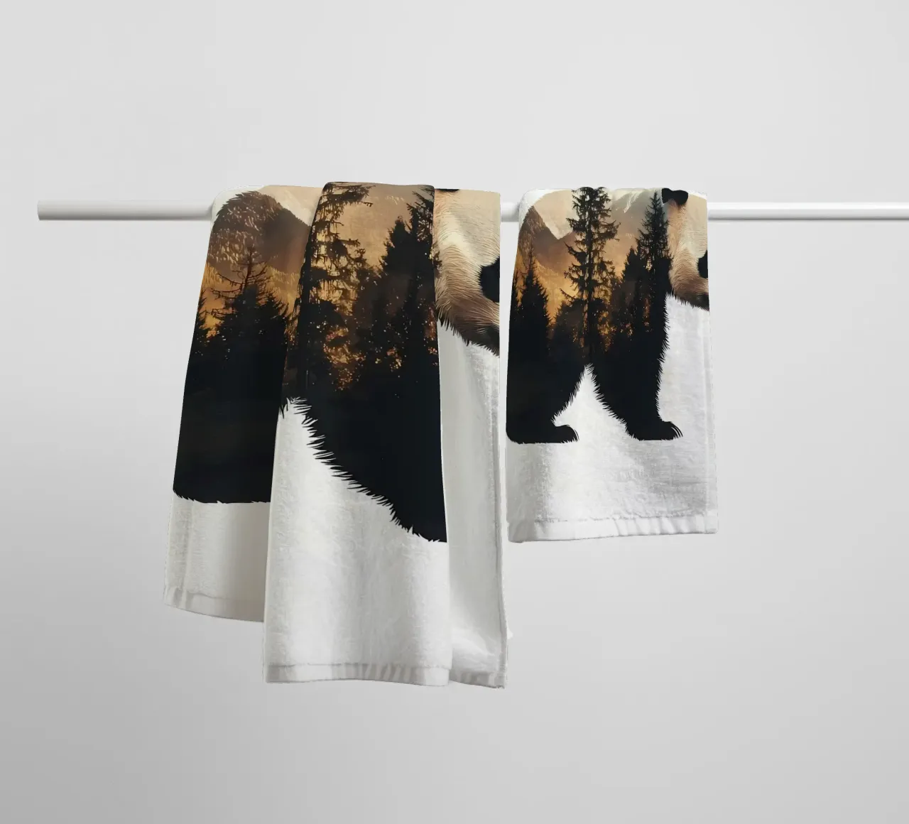 Landschap pandaberg badhanddoek van Ginnery