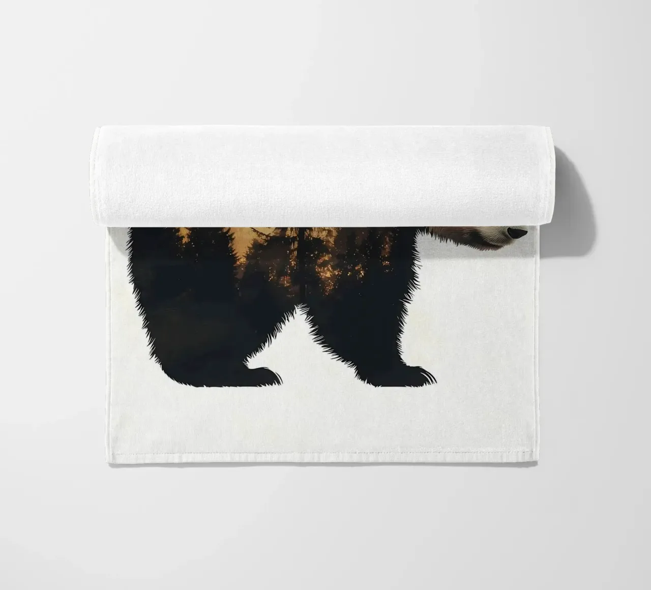 Panda Mountain Landscape beach towel by Ginnery
