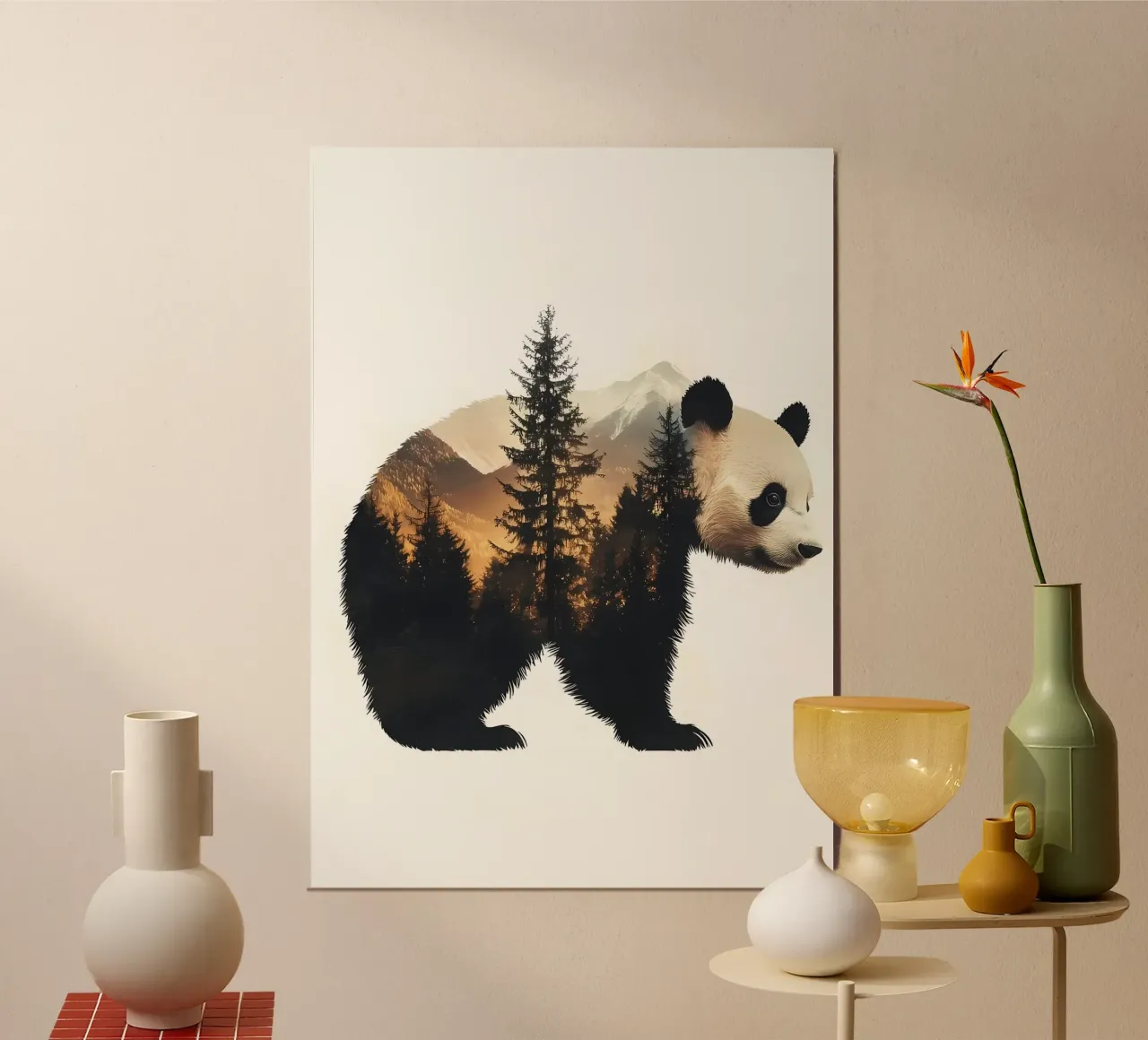 Paesaggio della montagna del panda carta hahnemühle da Ginnery