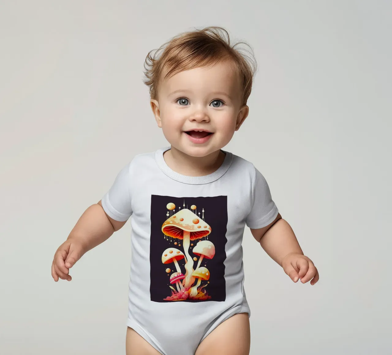Funghi body neonato maniche corte da Delaplane