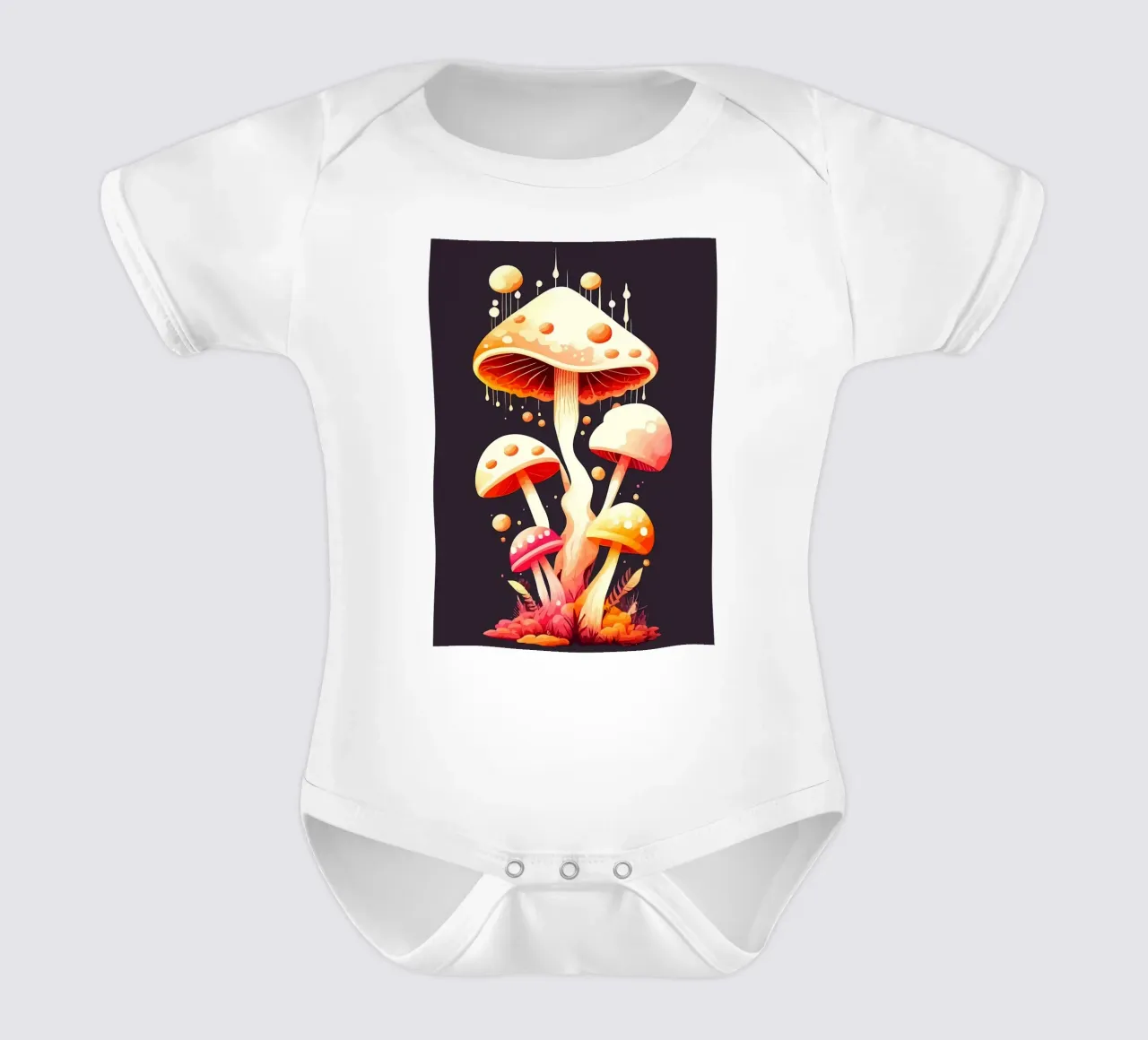 Funghi body neonato maniche corte da Delaplane