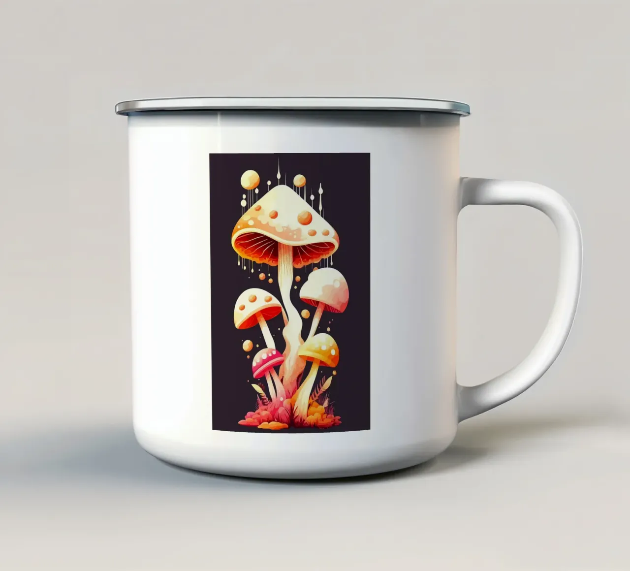 Funghi tazza in smalto da Delaplane