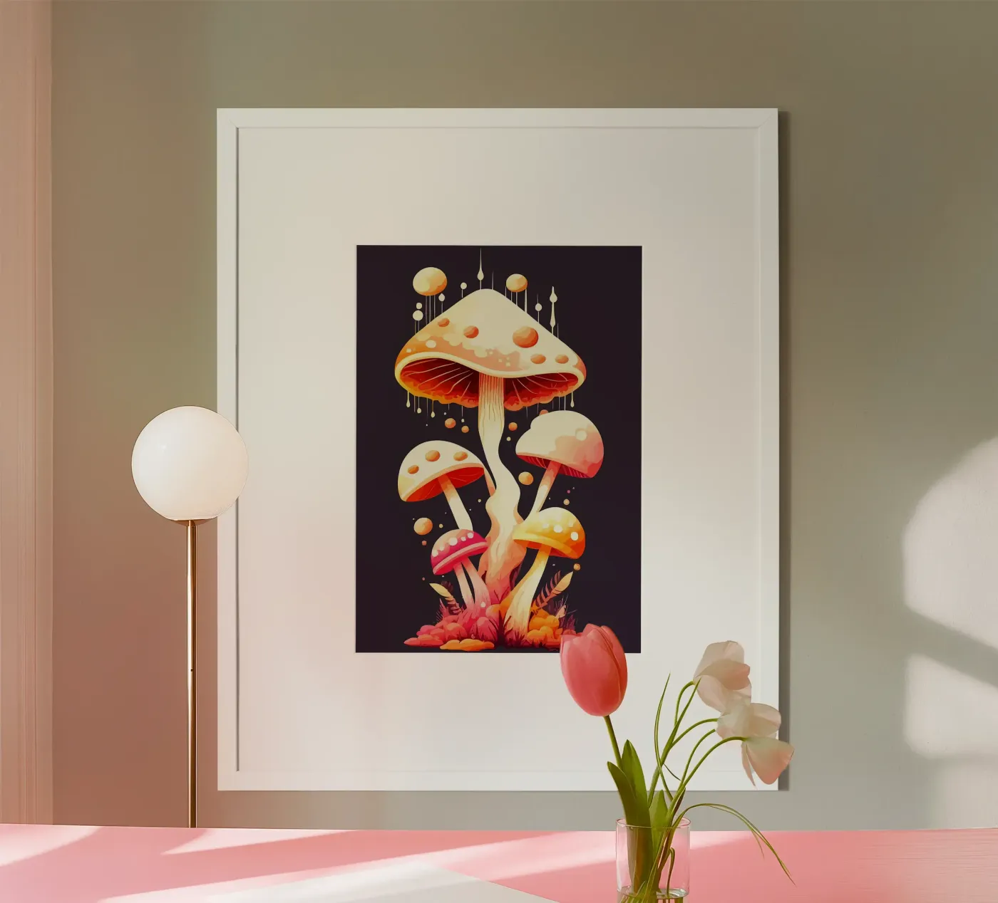 mushroom patch poster by Delaplane