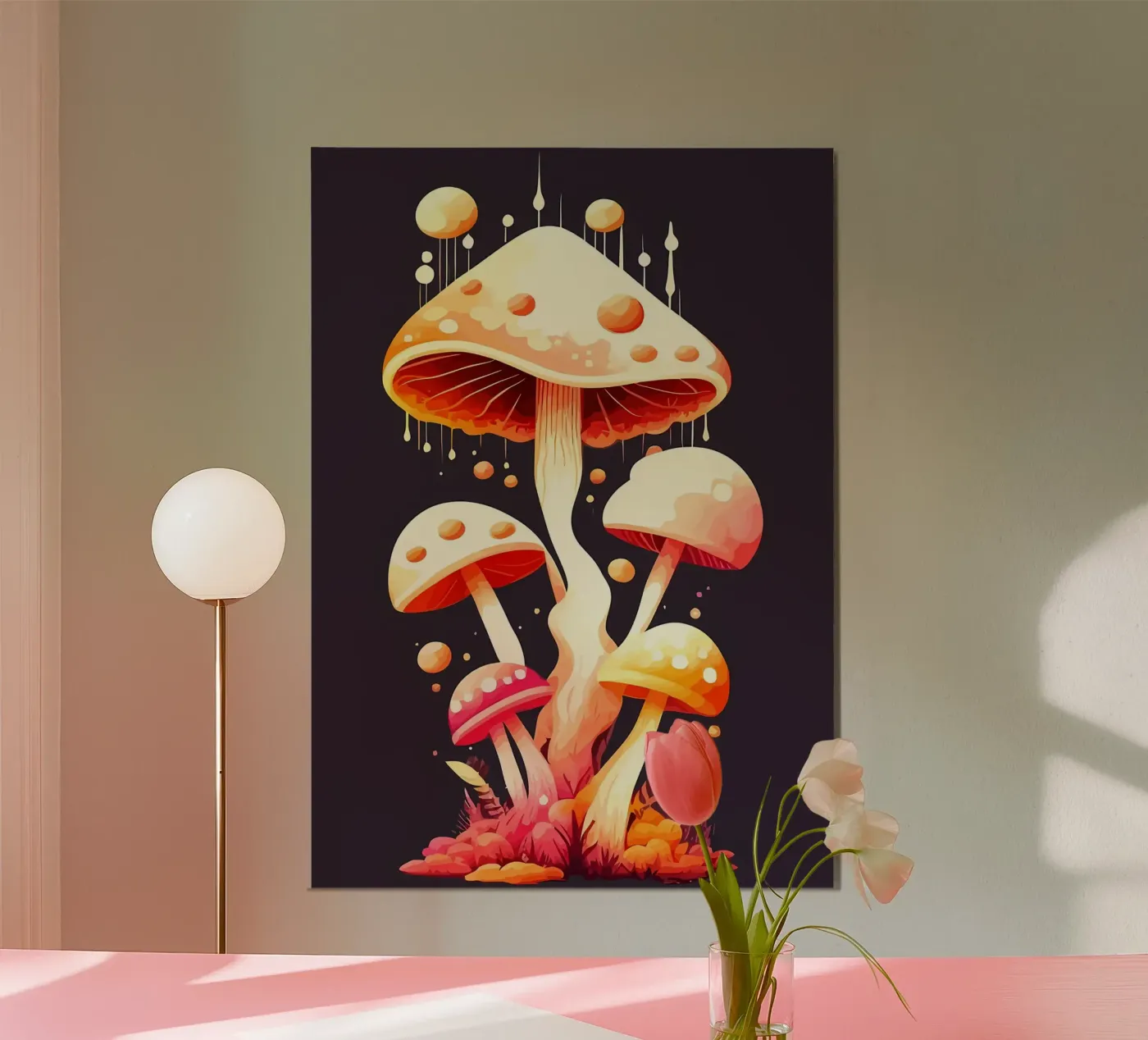 mushroom patch poster by Delaplane