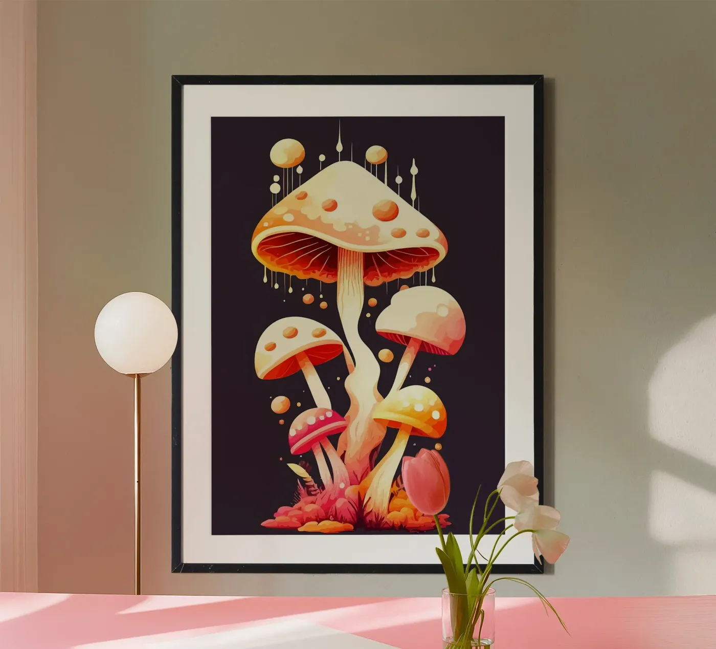mushroom patch poster by Delaplane