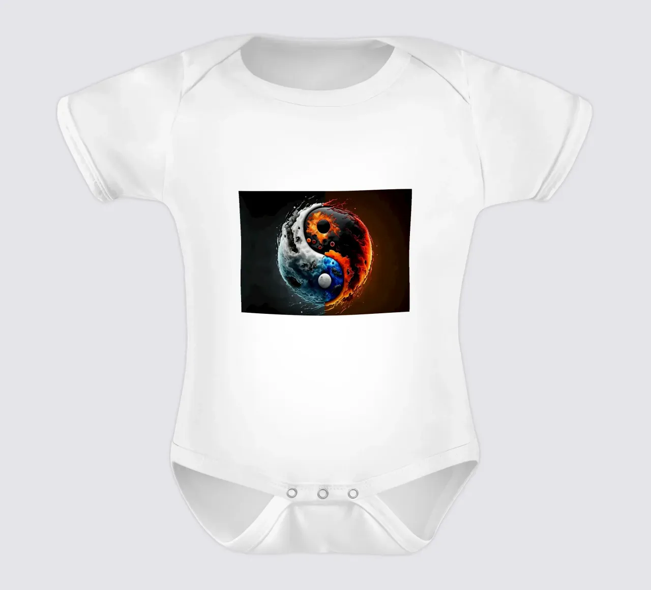 Equilibrio tra Yin e Yang body neonato maniche corte da Mikesell