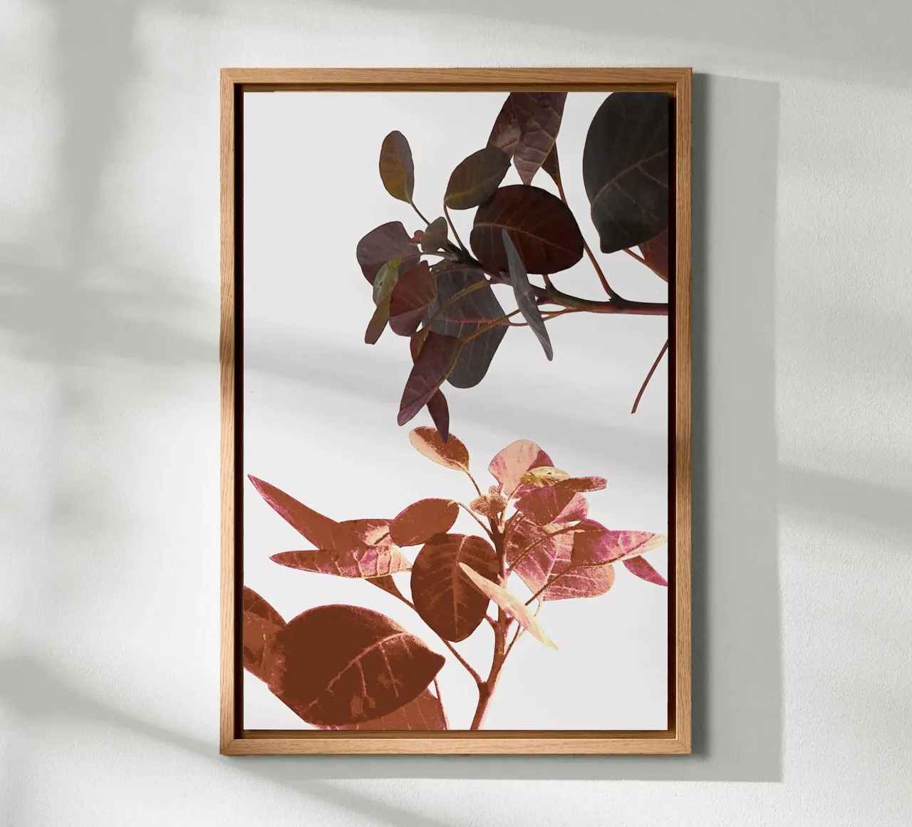 Leaf Spring Nature canvas with Floater frame by KHouse Studio