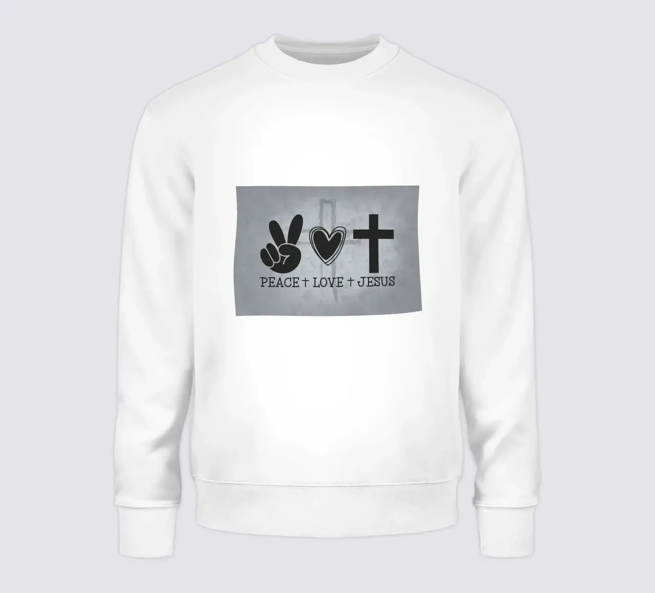 Peace Love Jesus sweatshirt by Farryn