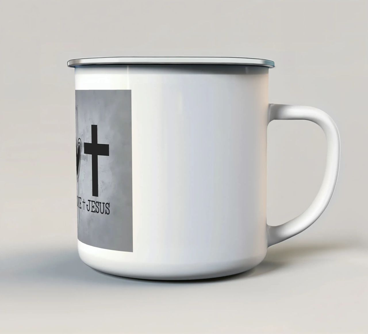 Pace Amore Gesù tazza in smalto da Farryn