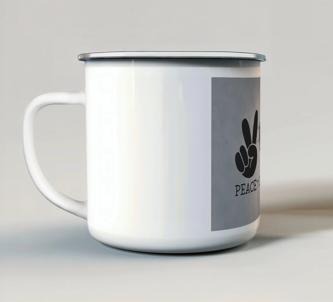Pace Amore Gesù tazza in smalto da Farryn