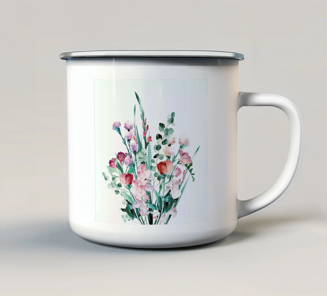 Spring Bouquet tazza in smalto da Goed Blauw