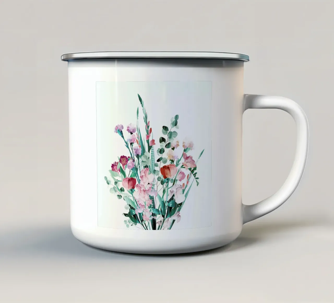 Spring Bouquet enamel mug by Goed Blauw