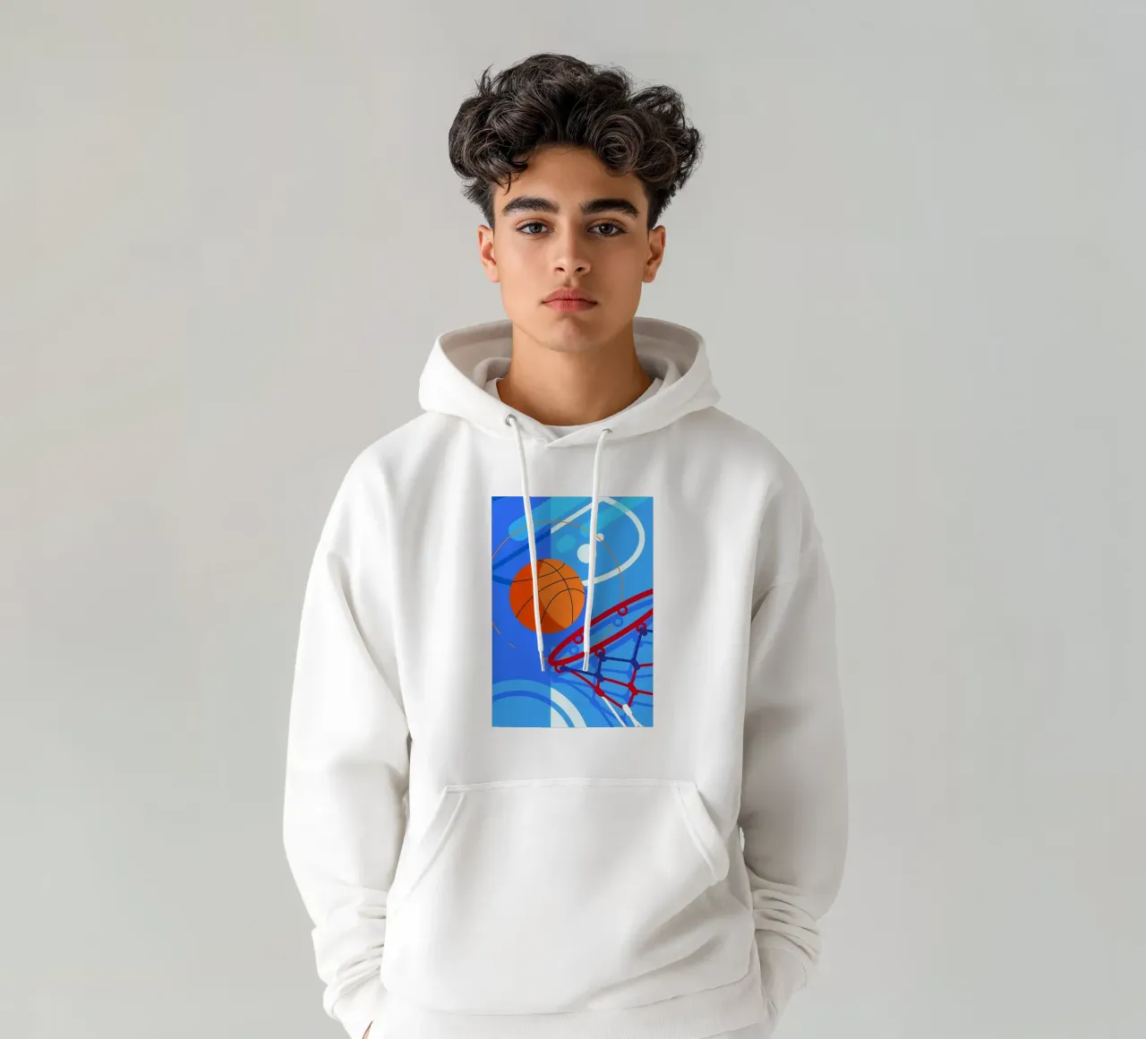 Canasta de baloncesto sudadera con capucha de Delaplane