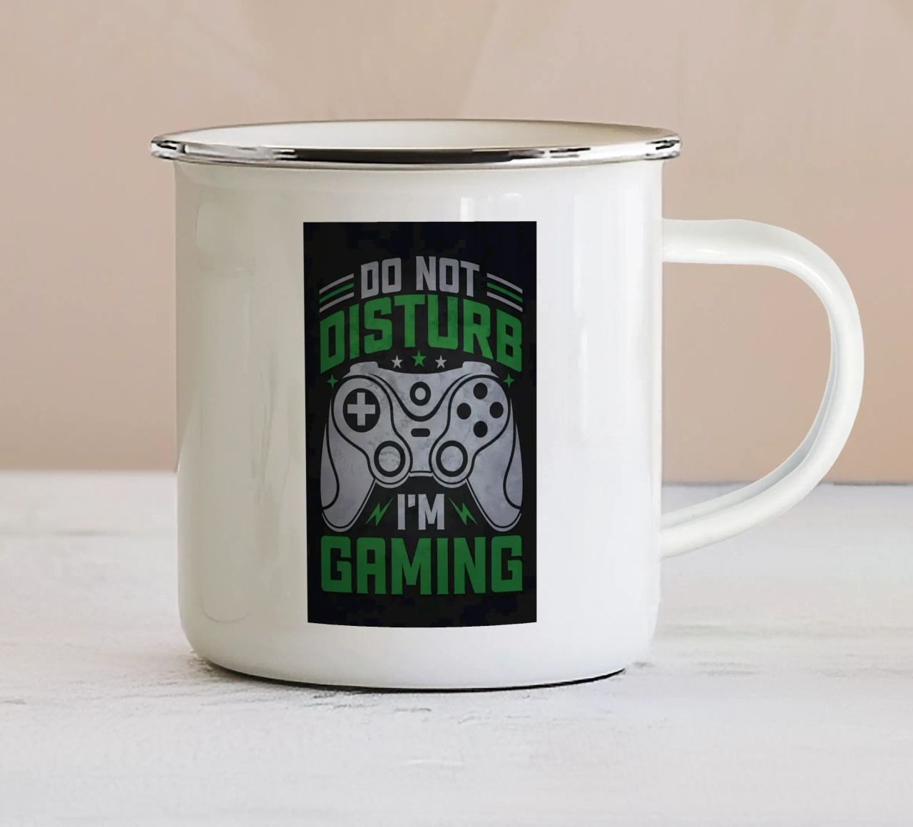 Gioco Non Disturbare tazza in smalto da Bassy