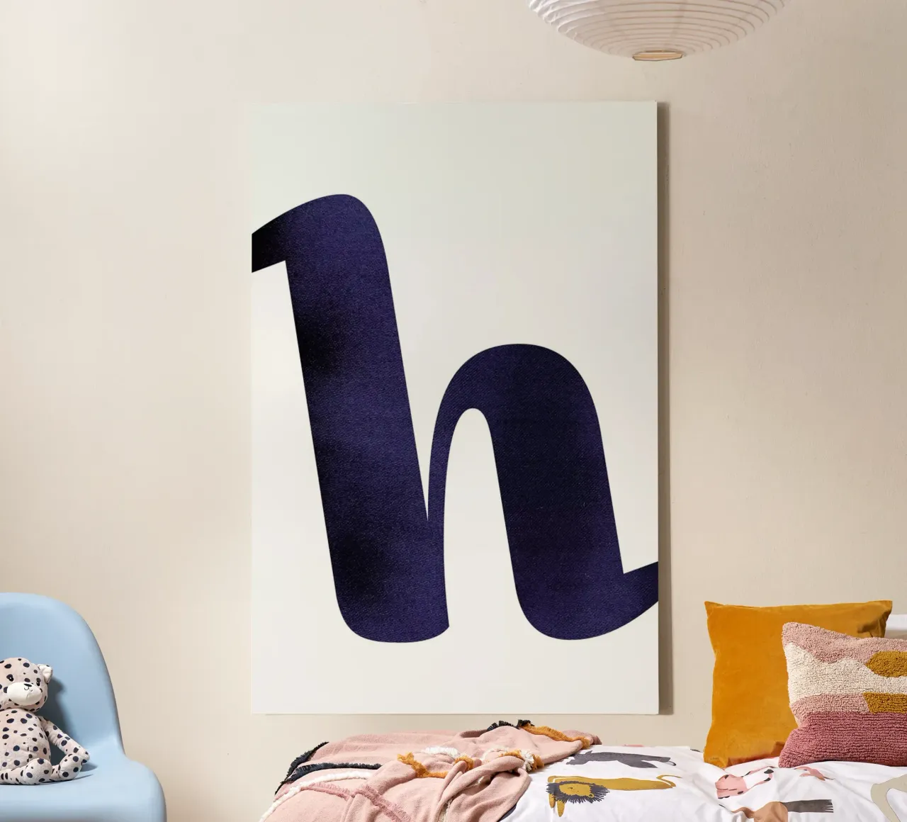 Navy H tela con Cornice a cassetta da petiteCAPS