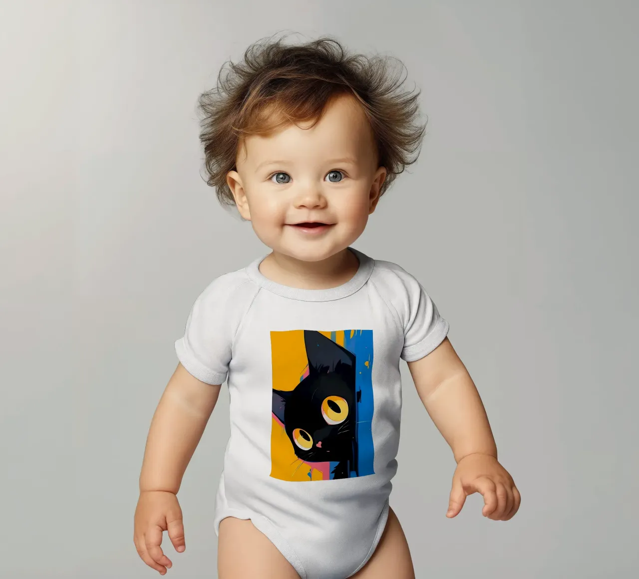 Minimalist Poster 107 short-sleeve baby romper by Kadynce