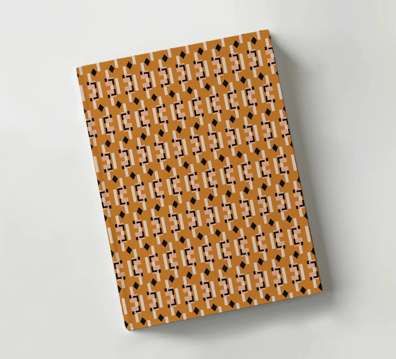 Abstract geometrical construction pattern notebook by Little Dean