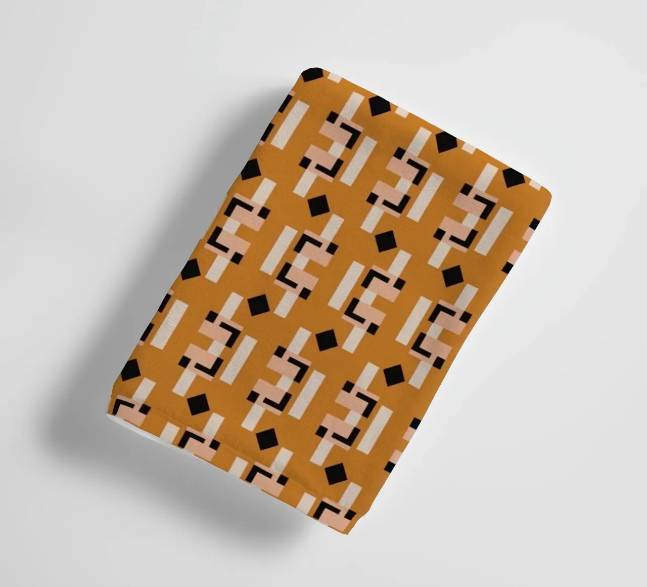 Abstract geometrical construction pattern towel by Little Dean
