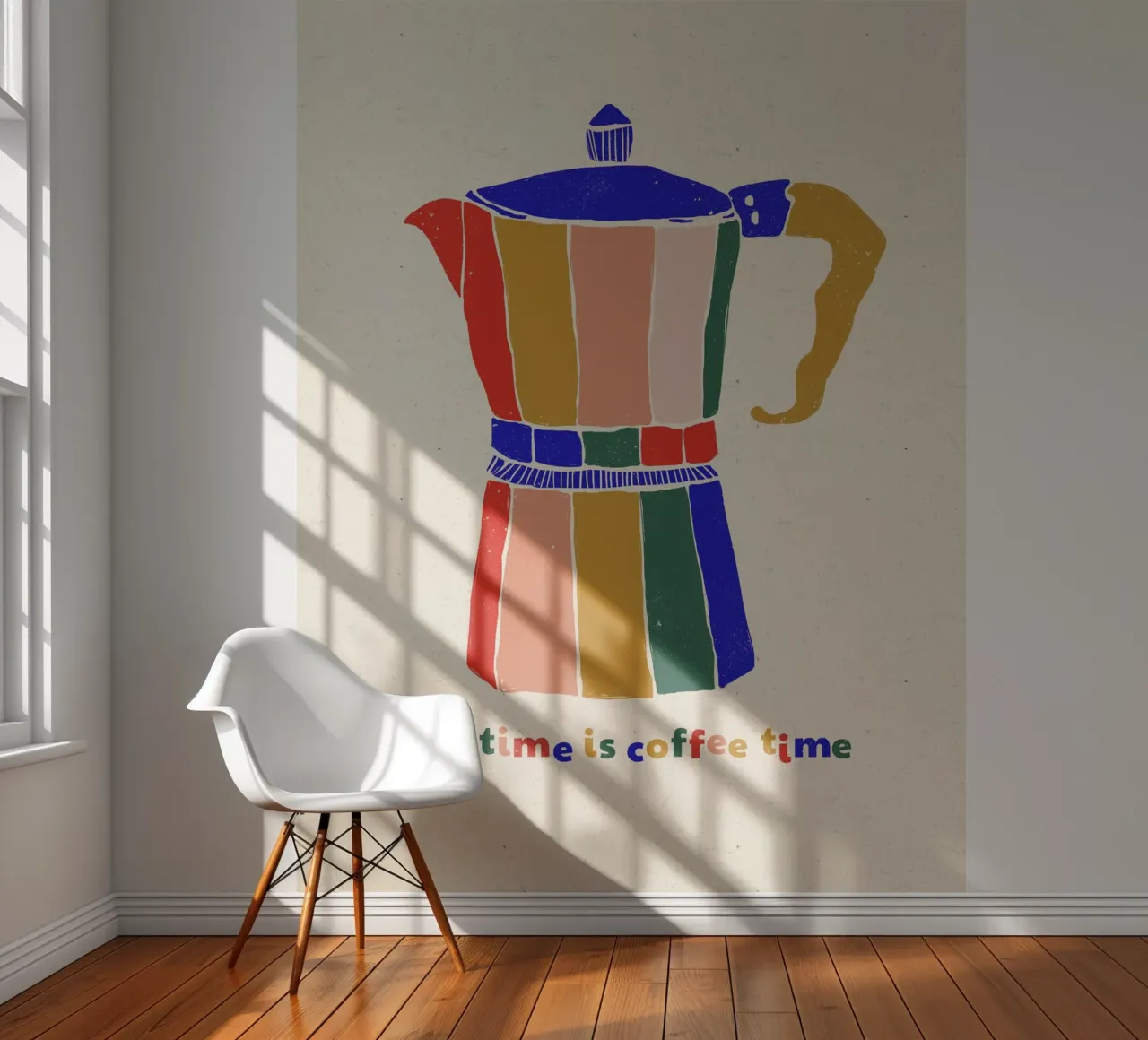 Anytime is Coffee Time - Colorful Moka Pot Art photo wallpaper by showmemars