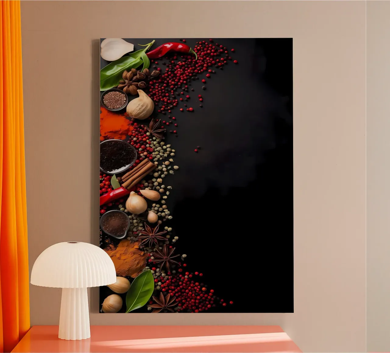 Herbs and Spices Food canvas with Floater frame by Mikesell
