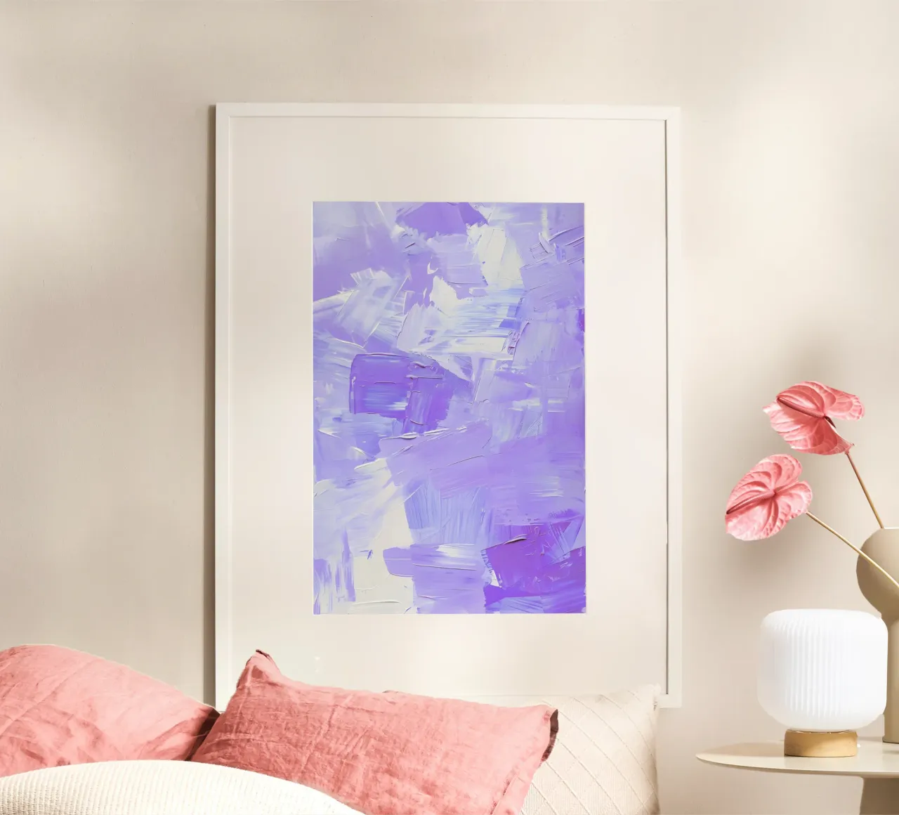 Pittura a pennello viola carta hahnemühle da Yaso Design & Art