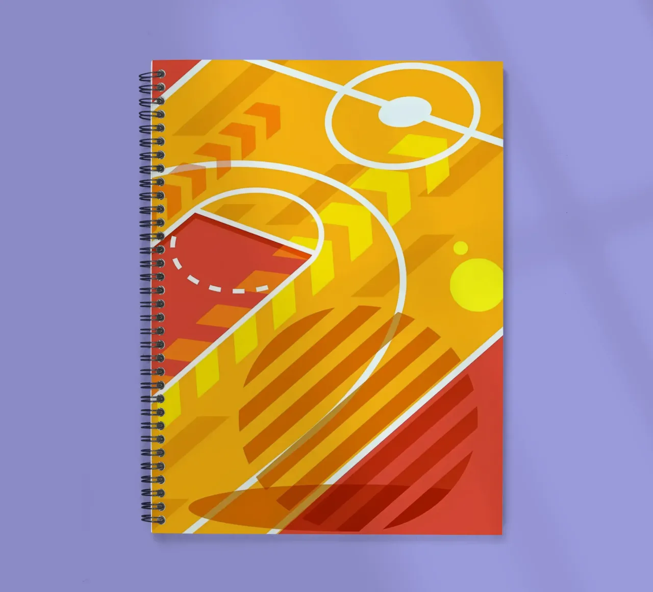 basketball court spiral notebook by Delaplane
