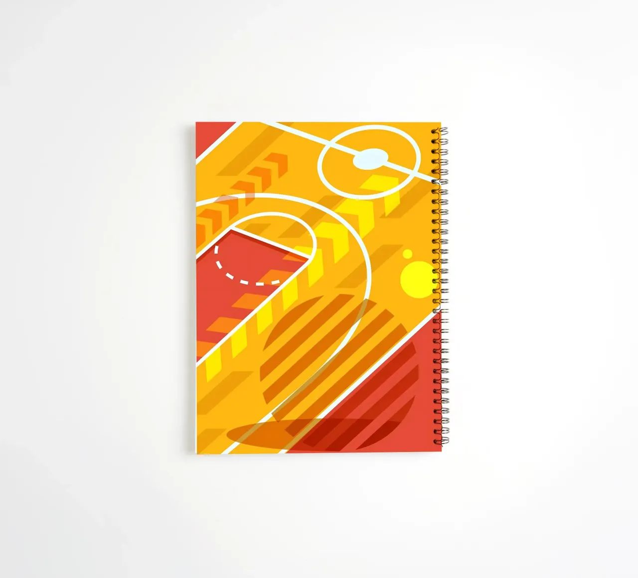 basketball court spiral notebook by Delaplane