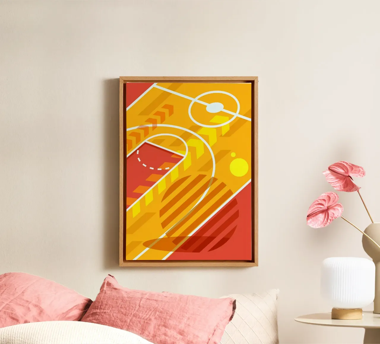 basketbalveld canvas met Baklijst van Delaplane