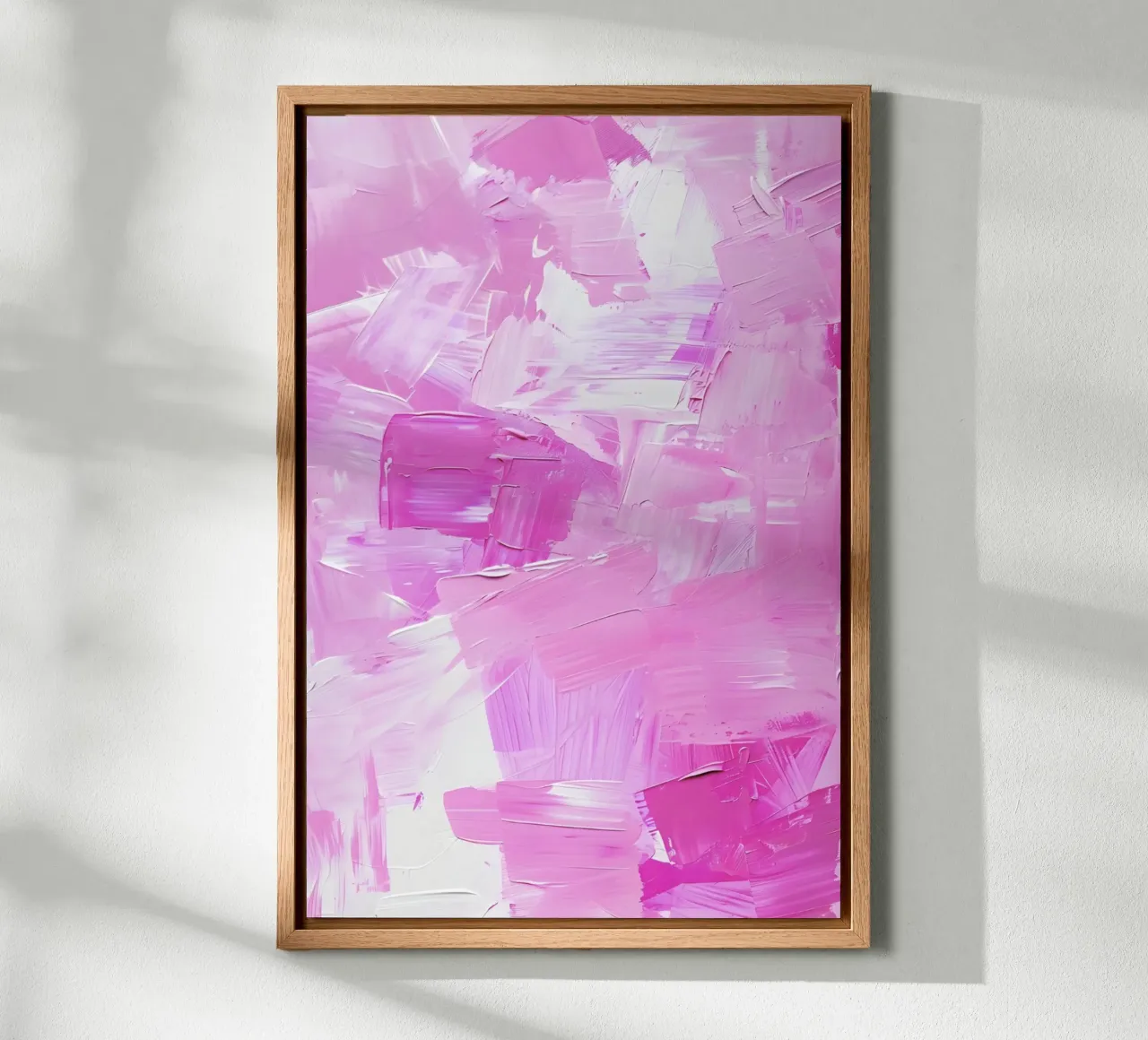 Pittura a pennello rosa alluminio dibond da Yaso Design & Art