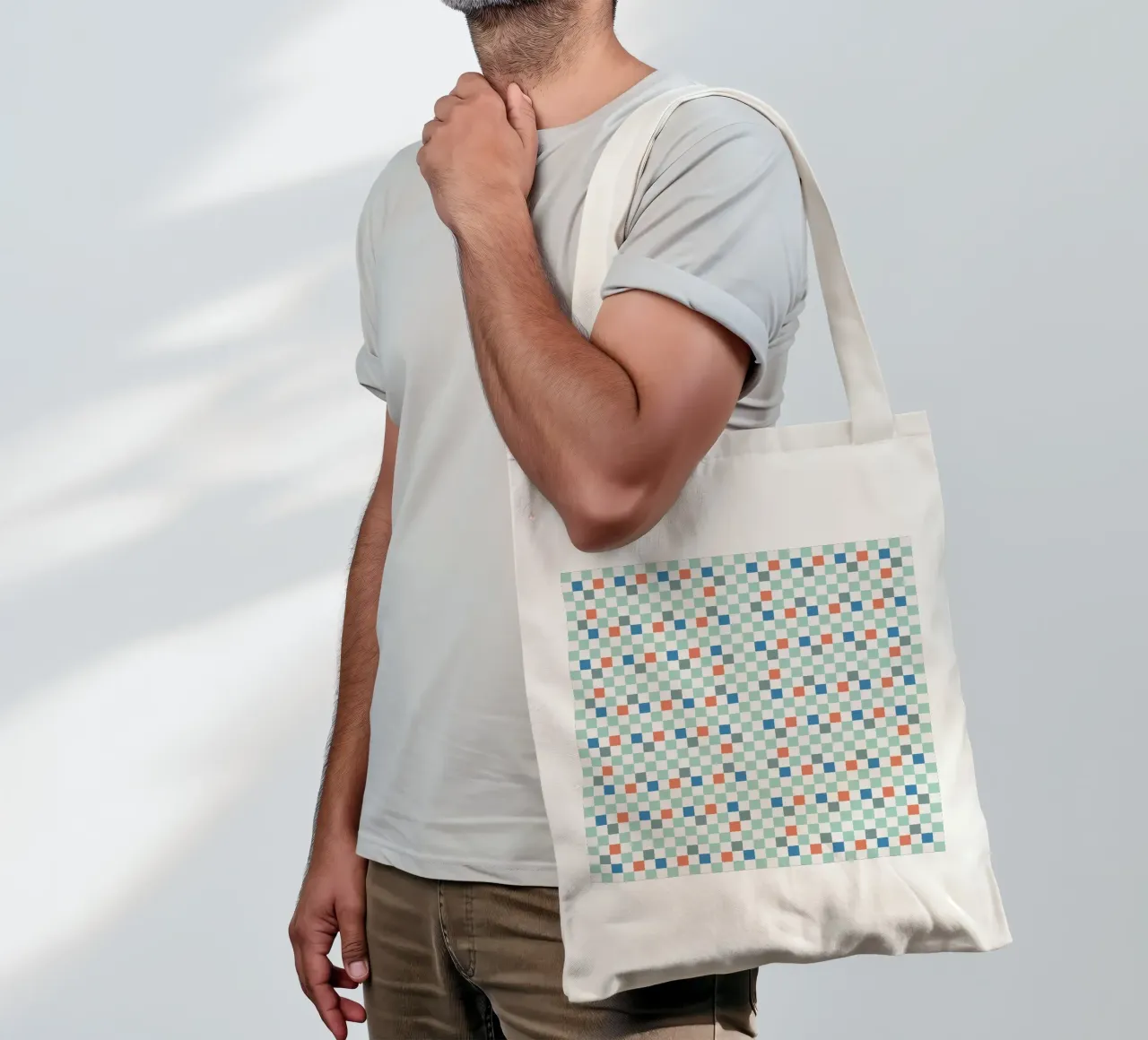Checker springen Farben Jutebeutel von Little Dean