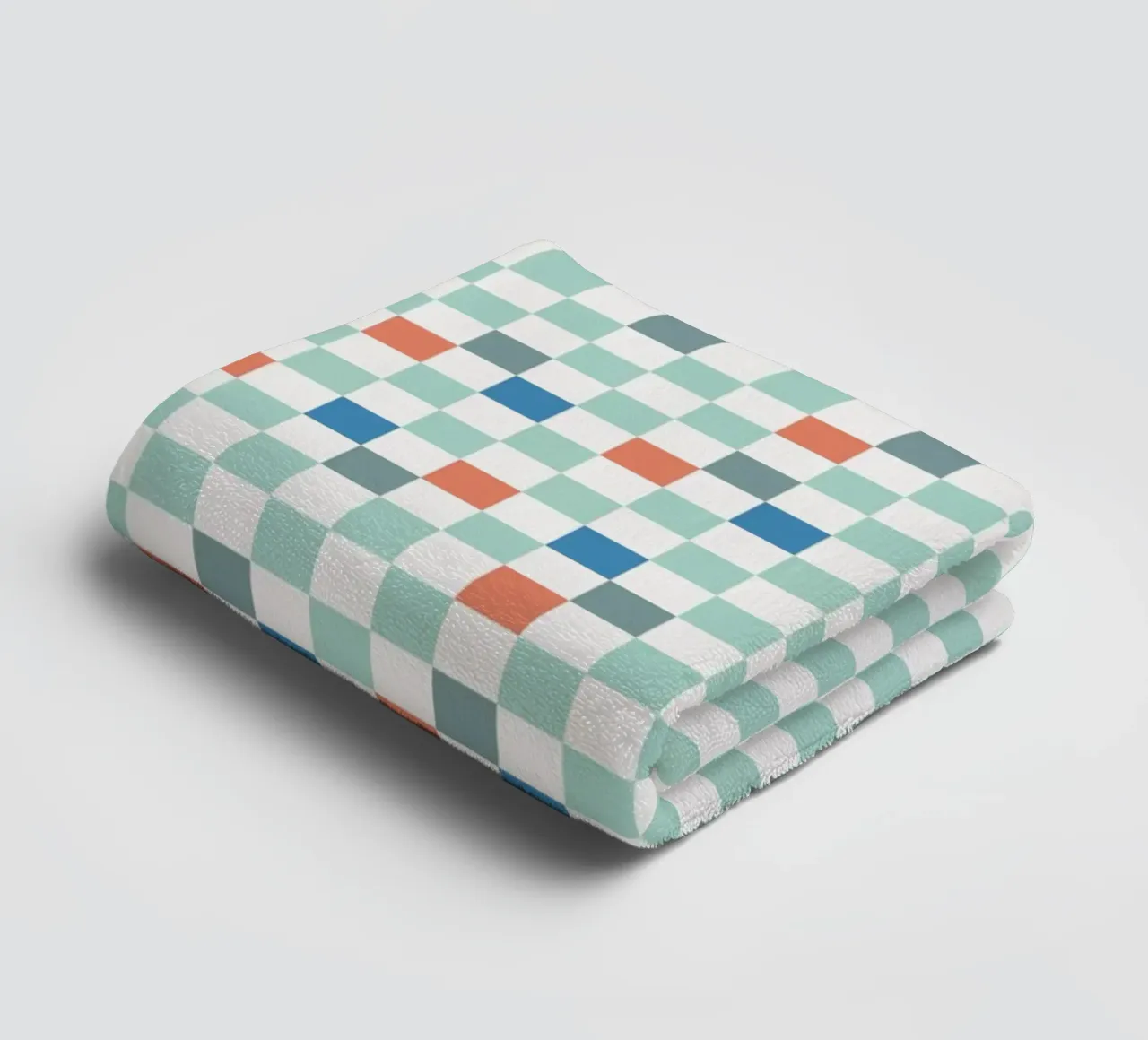 Checker jump colors towel by Little Dean