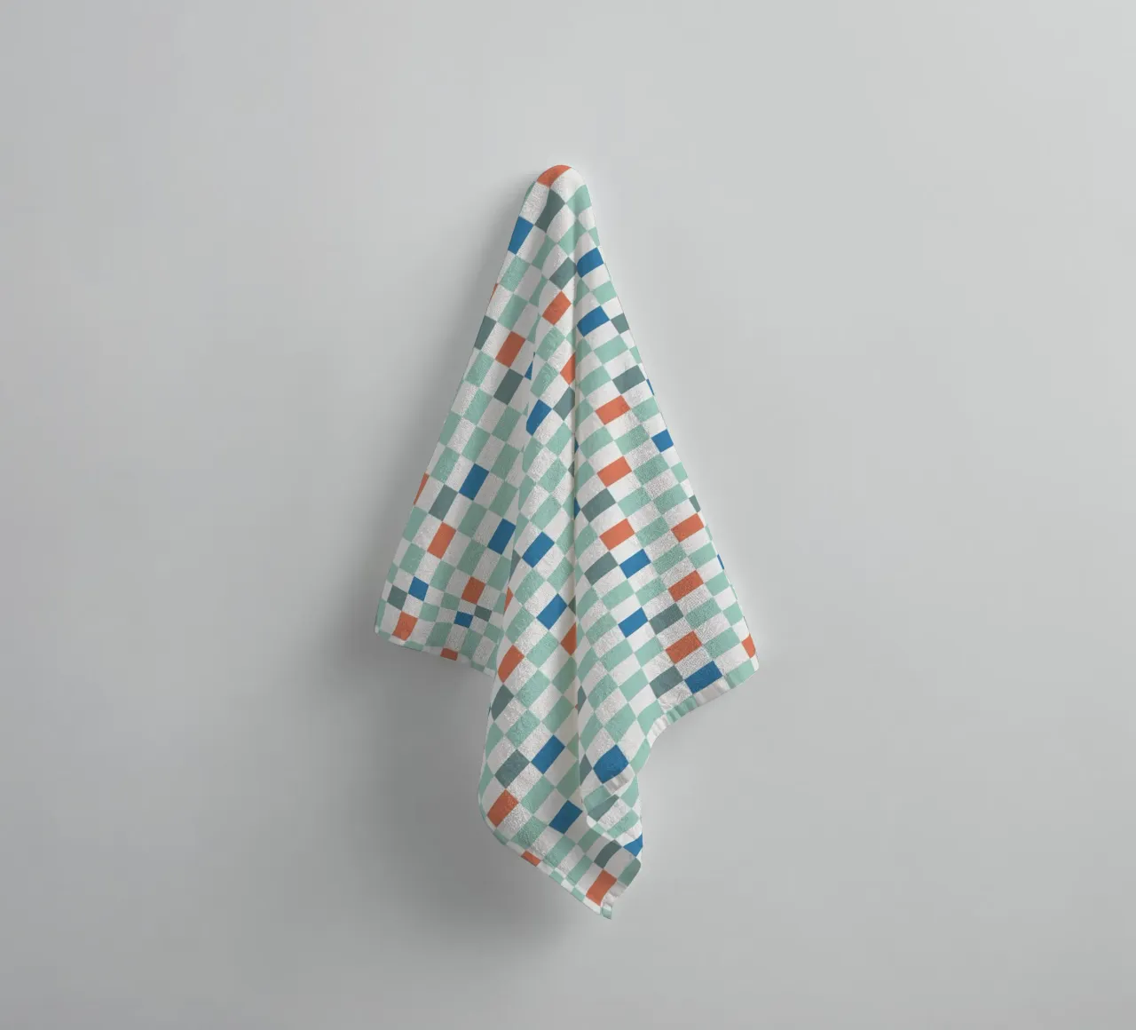 Checker jump colors towel by Little Dean