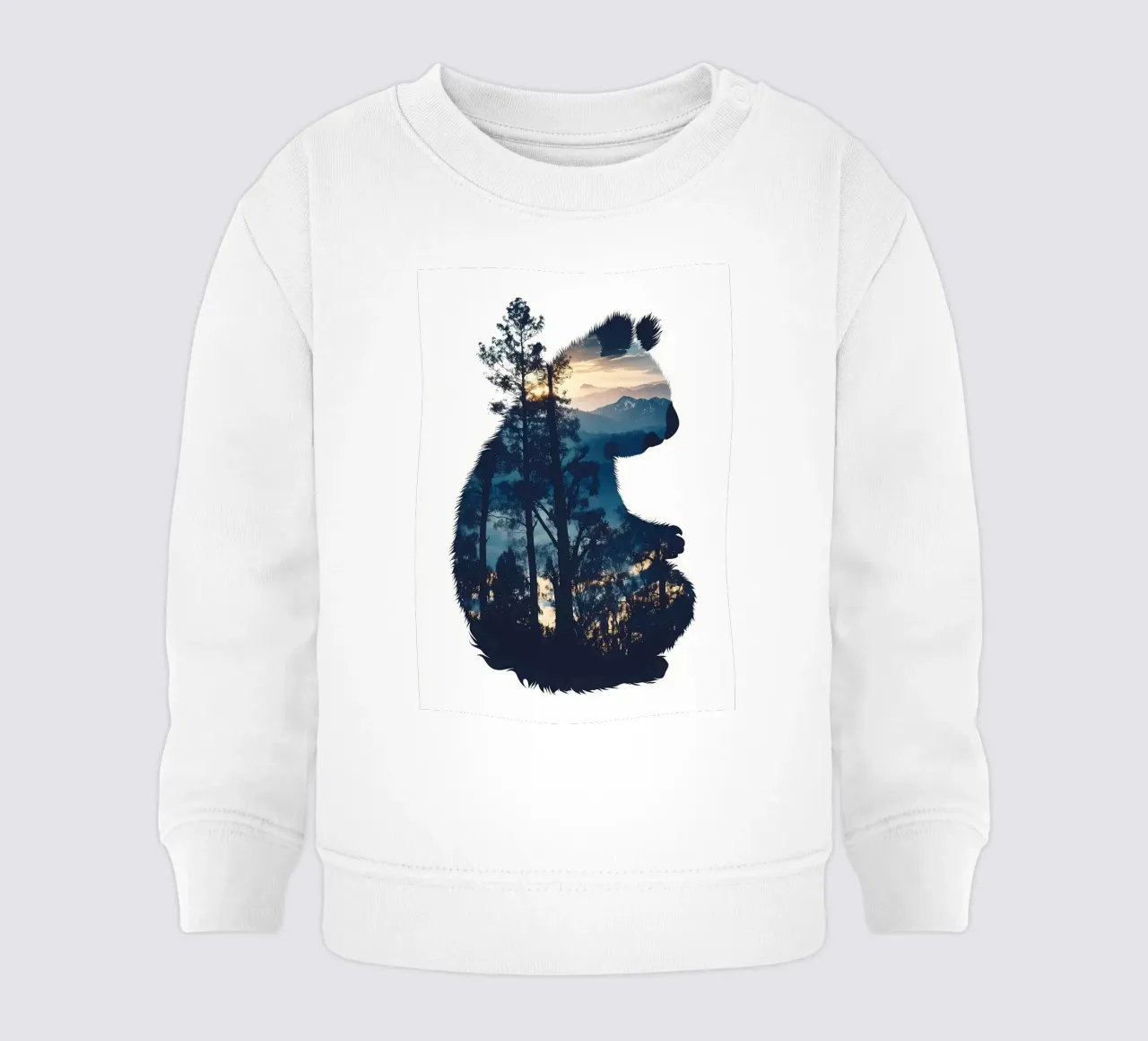 Sagoma di panda con foresta felpa neonato da Ginnery