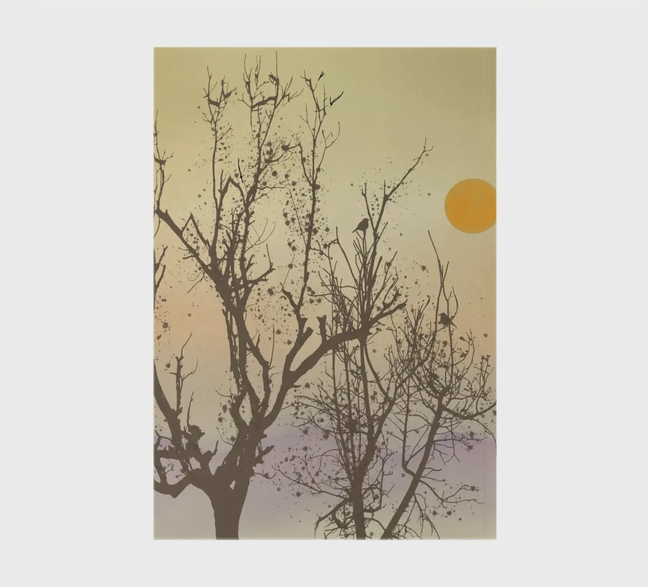 Silhouette der Abenddämmerung Notizbuch von Little Dean