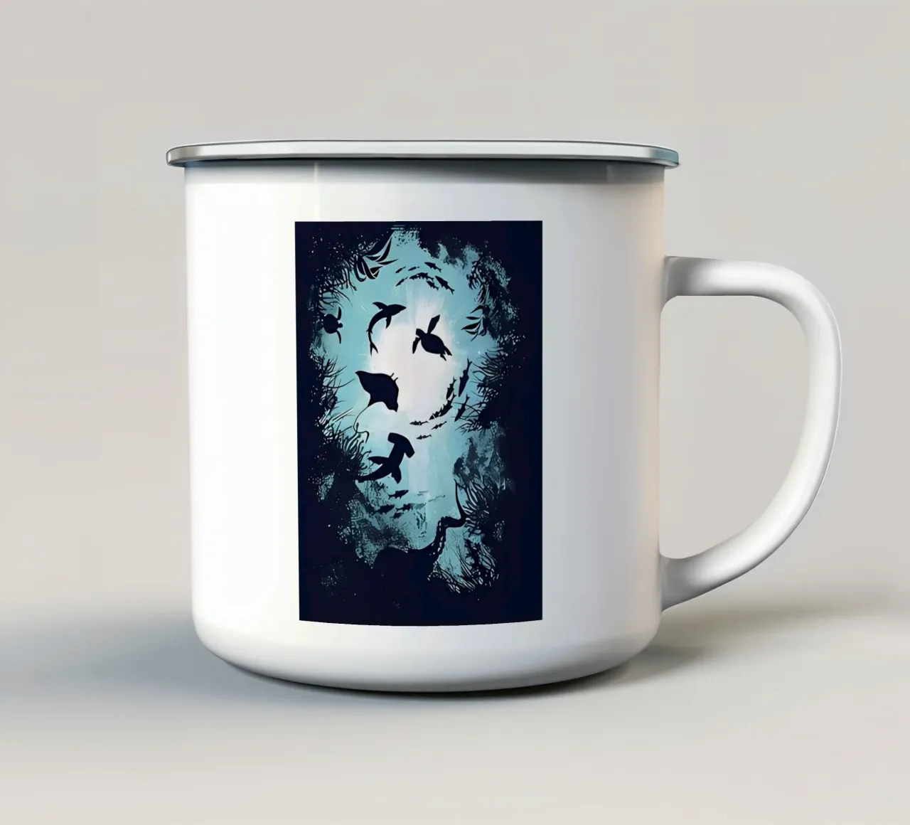 Poster minimalista 110 tazza in smalto da Kadynce