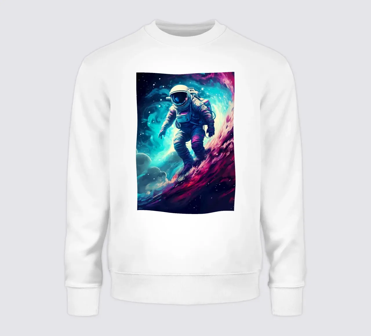 Astronauta en Space Surfer sudadera de Mikesell