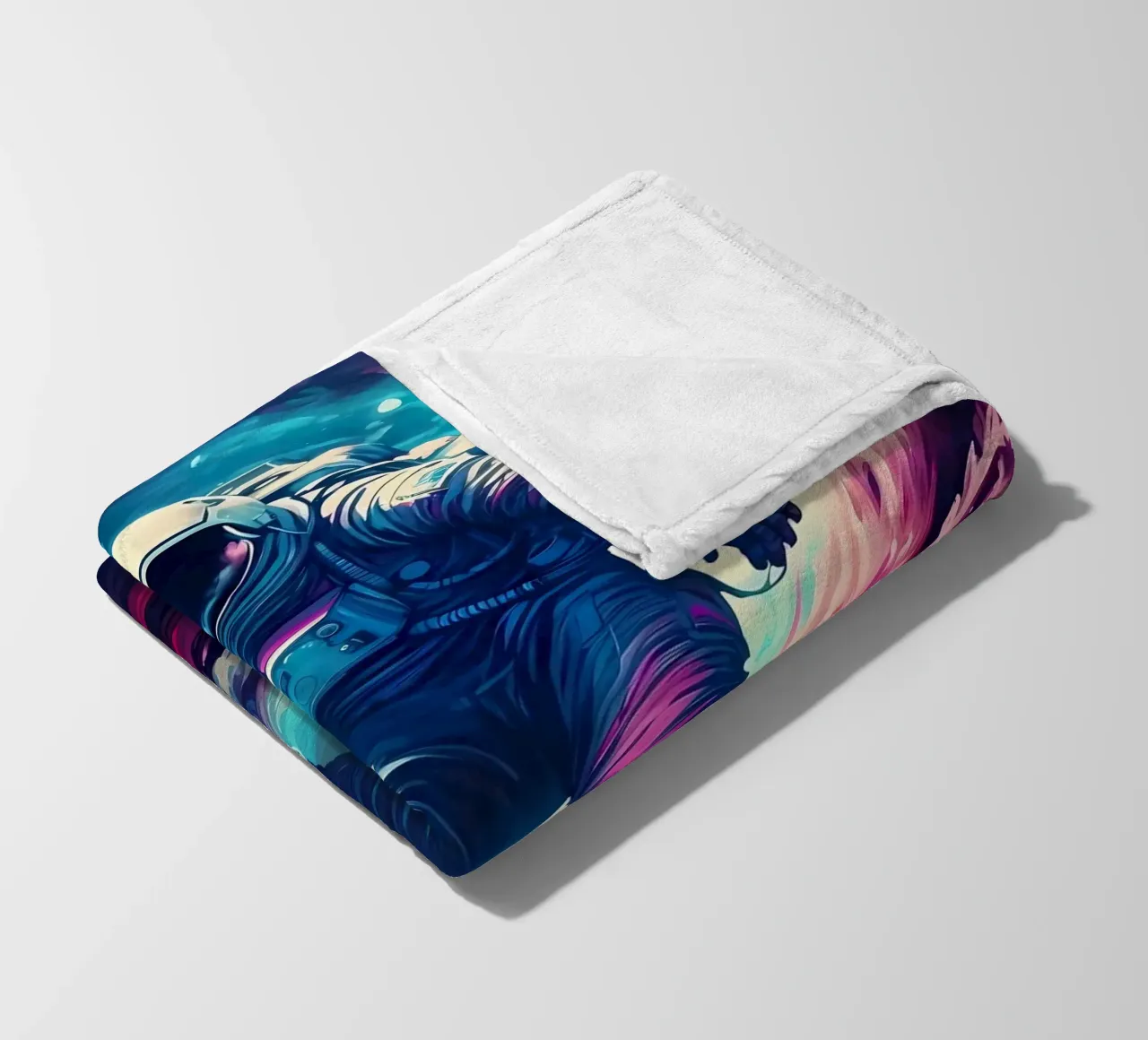 Astronaut in Space Surfer Fleecedecke von Mikesell
