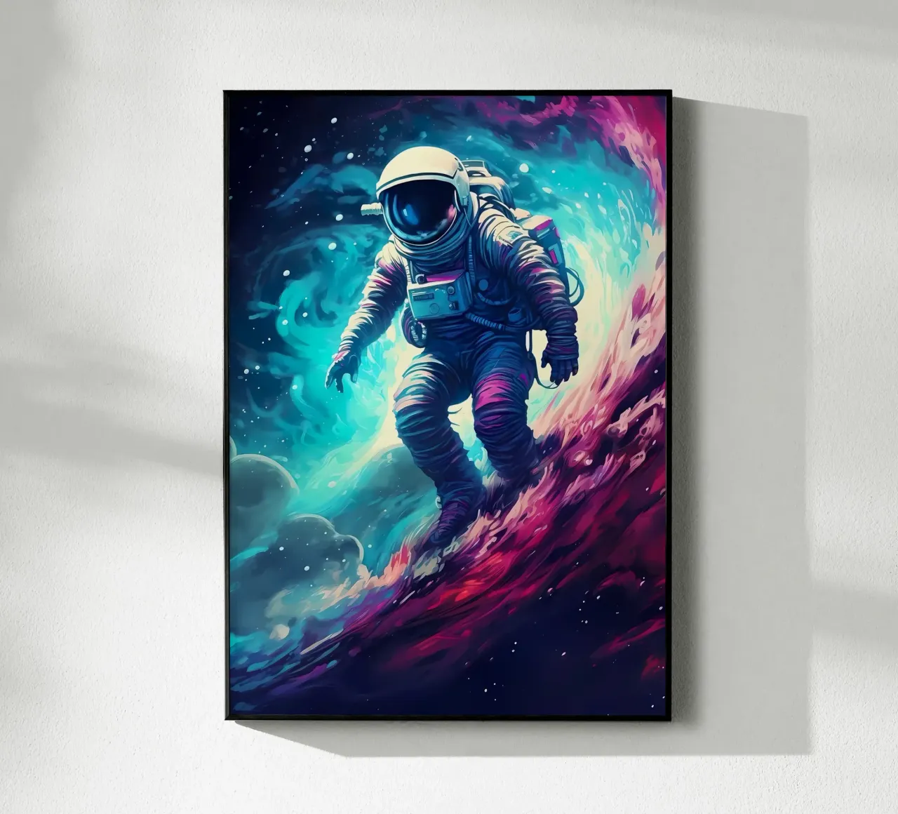 Astronauta en Space Surfer metacrilato de Mikesell