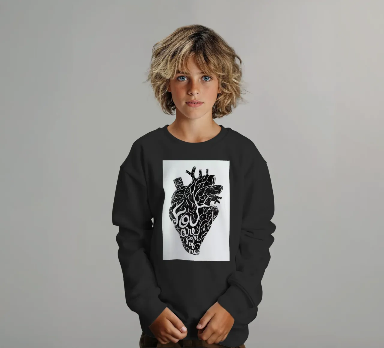 you are part of me felpa bambino da Matthew Taylor Wilson