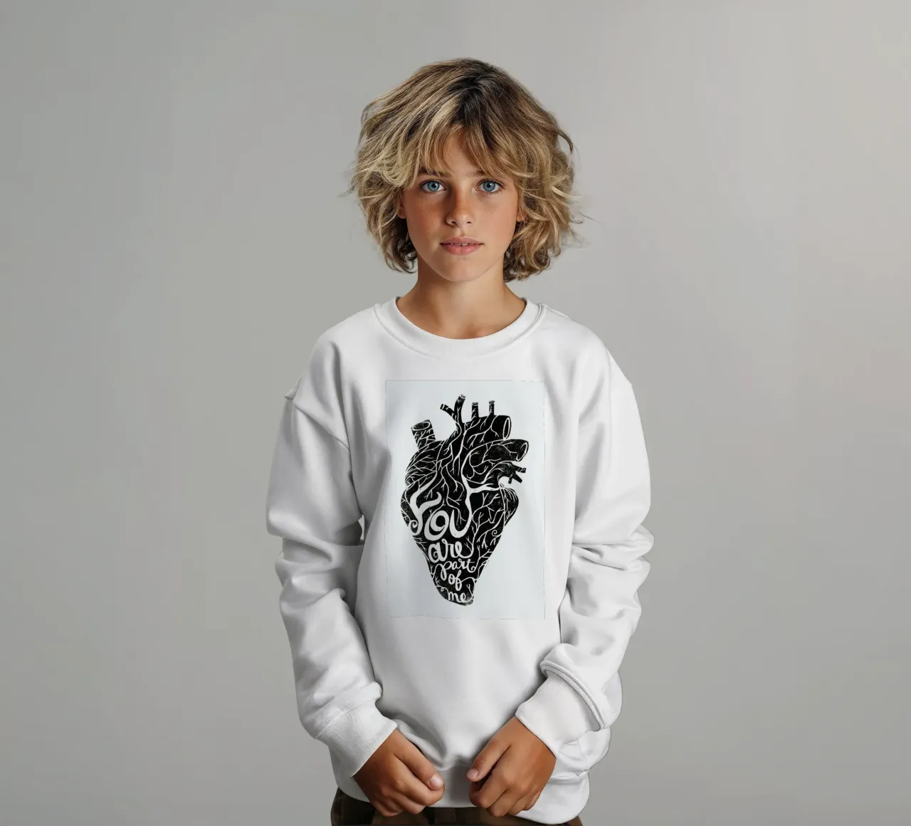 you are part of me felpa bambino da Matthew Taylor Wilson
