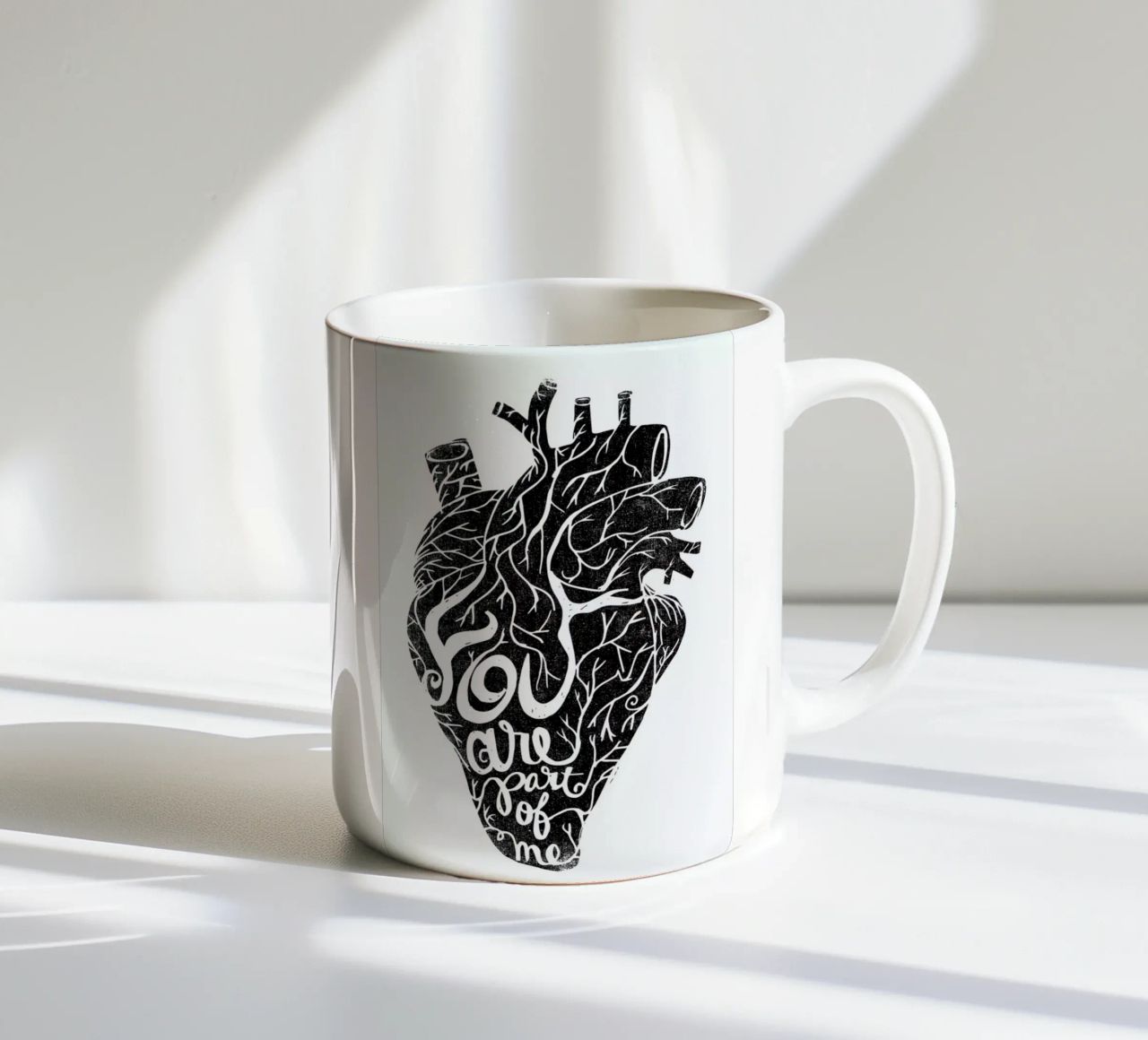 you are part of me tazza in ceramica da Matthew Taylor Wilson