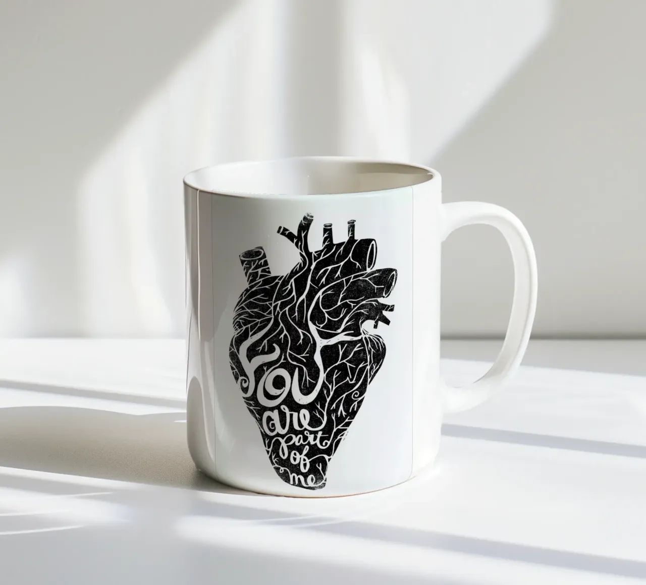 you are part of me tazza in ceramica da Matthew Taylor Wilson
