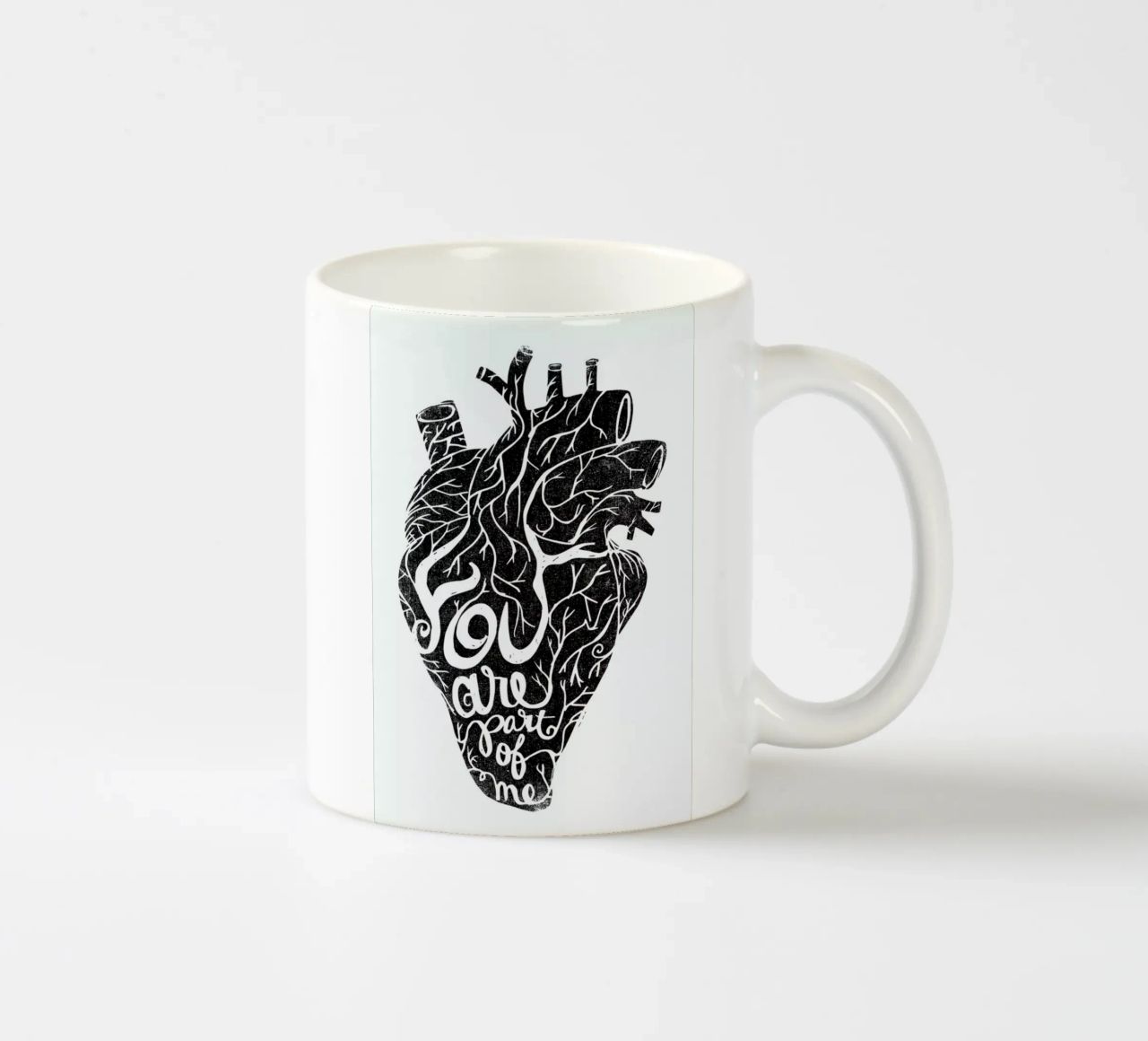 you are part of me tazza in ceramica da Matthew Taylor Wilson